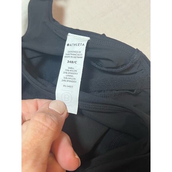 Athleta 34 B/C Bondi Bra Cup Tankini Black Swim Top‎ - Picture 5 of 6